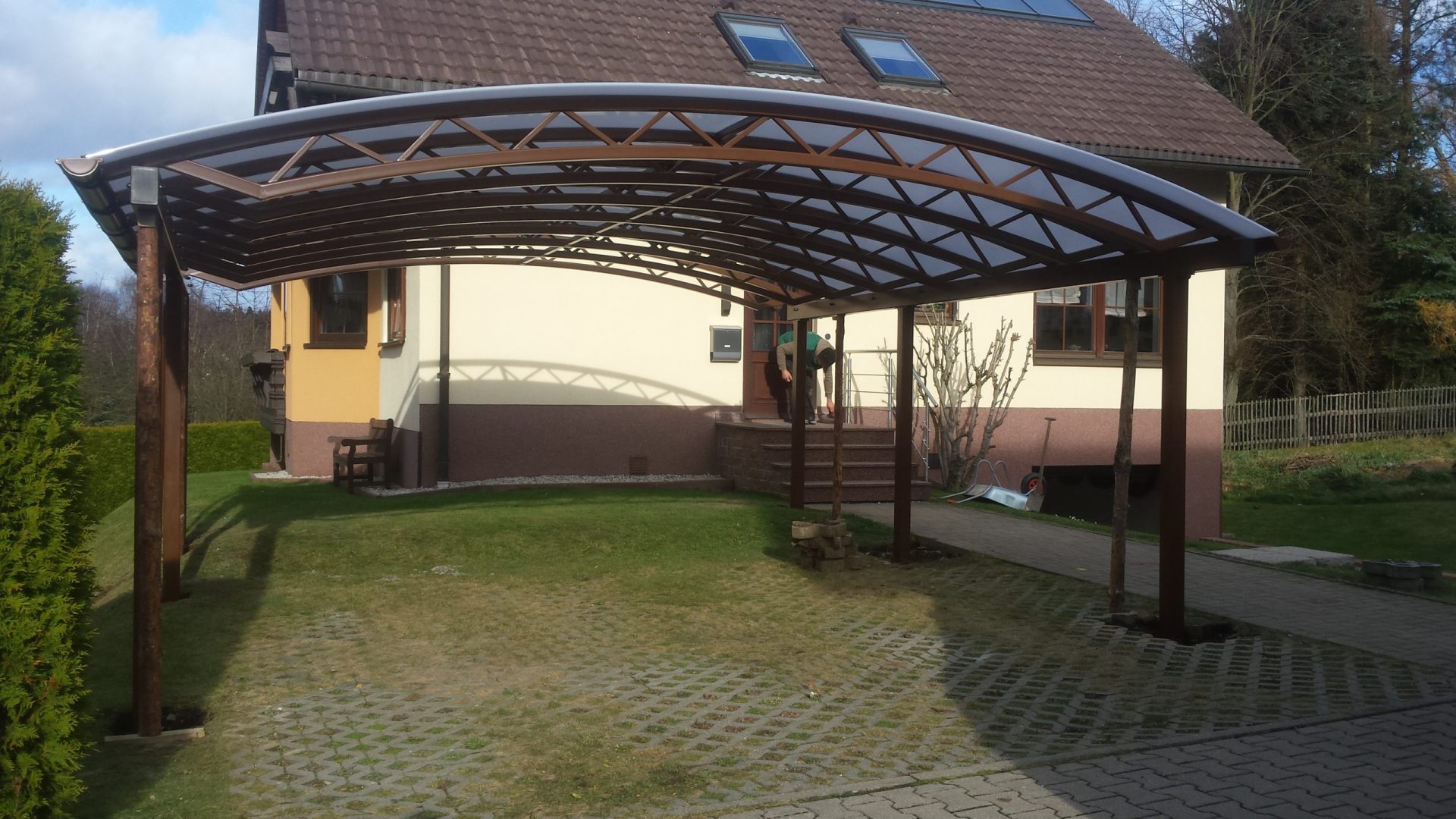 Bogendachcarport - Carportmaster Projekt 15-P-1216 - 09456 Annaberg - Carportbild 01