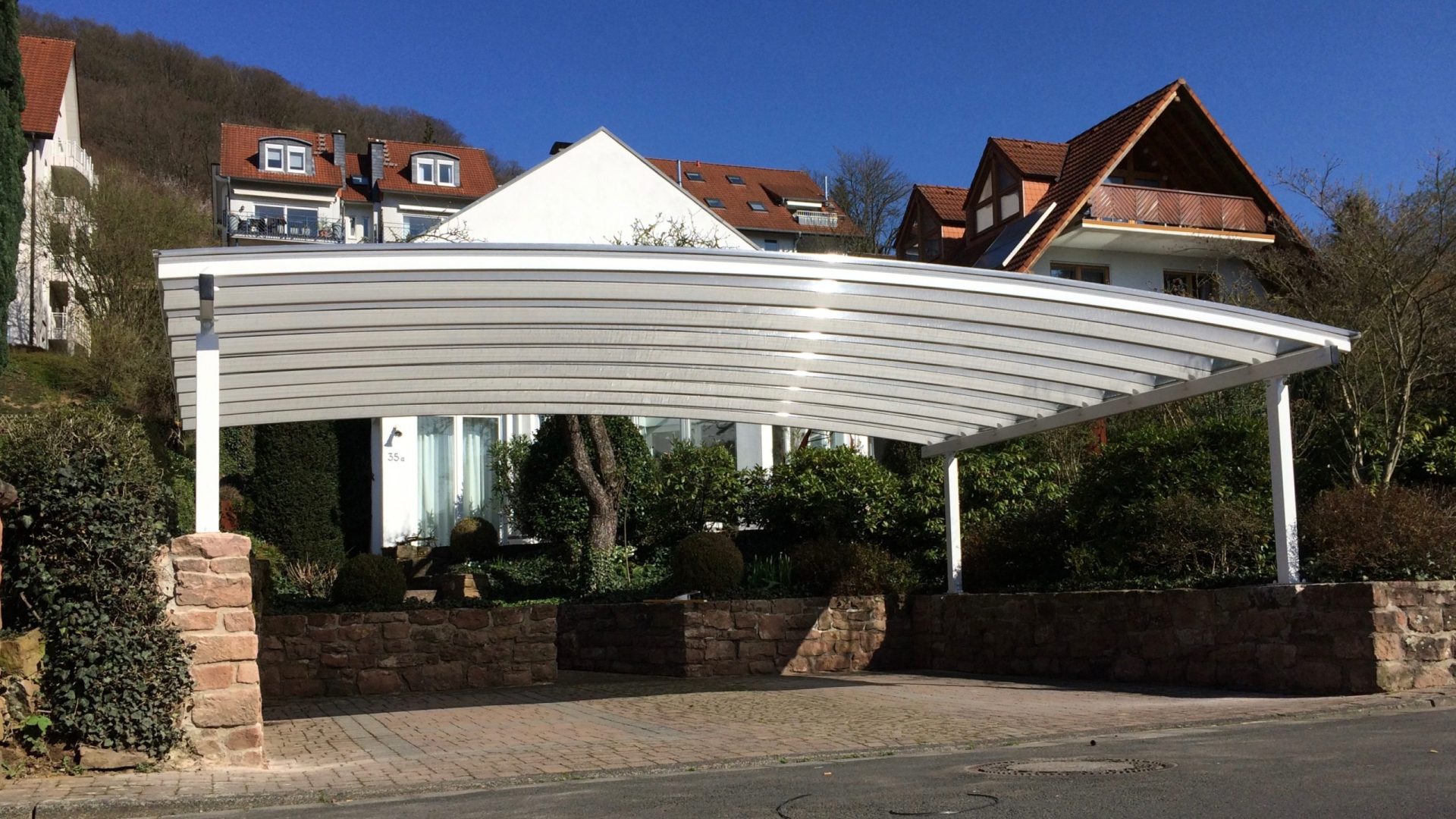 Bogendachcarport - Carportmaster Projekt 17-P-1778 - 63571 Gelnhausen - Carportbild 01