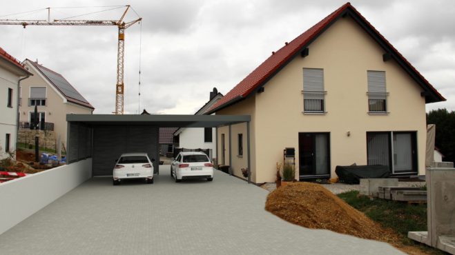 Carport Fotorealistische 3D-Darstellung - Foto zur Bearbeitung - Projekt 17-P-1014