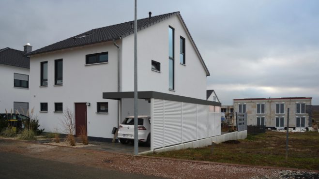 Carport Fotorealistische 3D-Darstellung - Carport visualisiert - Projekt 17-P-1783