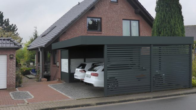 Carport Fotorealistische 3D-Darstellung - Carport visualisiert - Projekt 18-P-1913