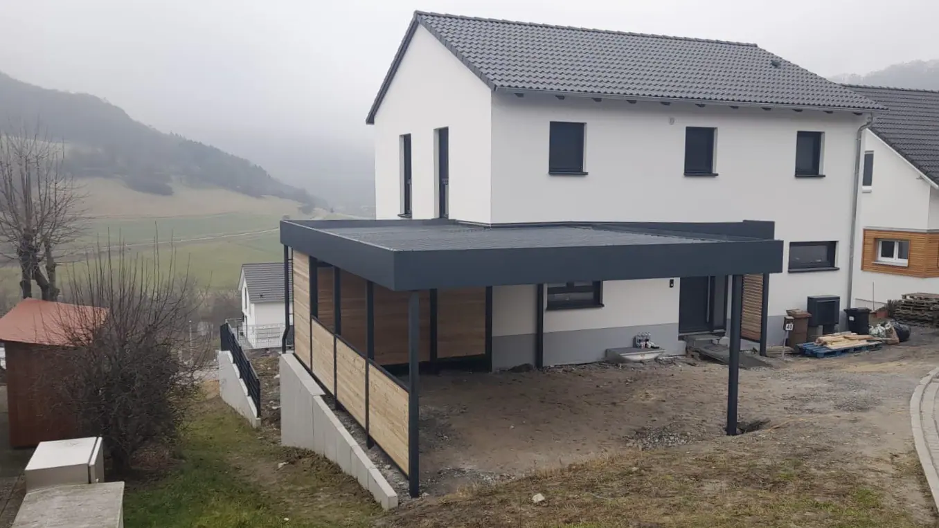 Carport mit Eingangsüberdachung - Carportmaster Projekt 22-C-3111 - 74653 Künzelsau - Carportbild 03