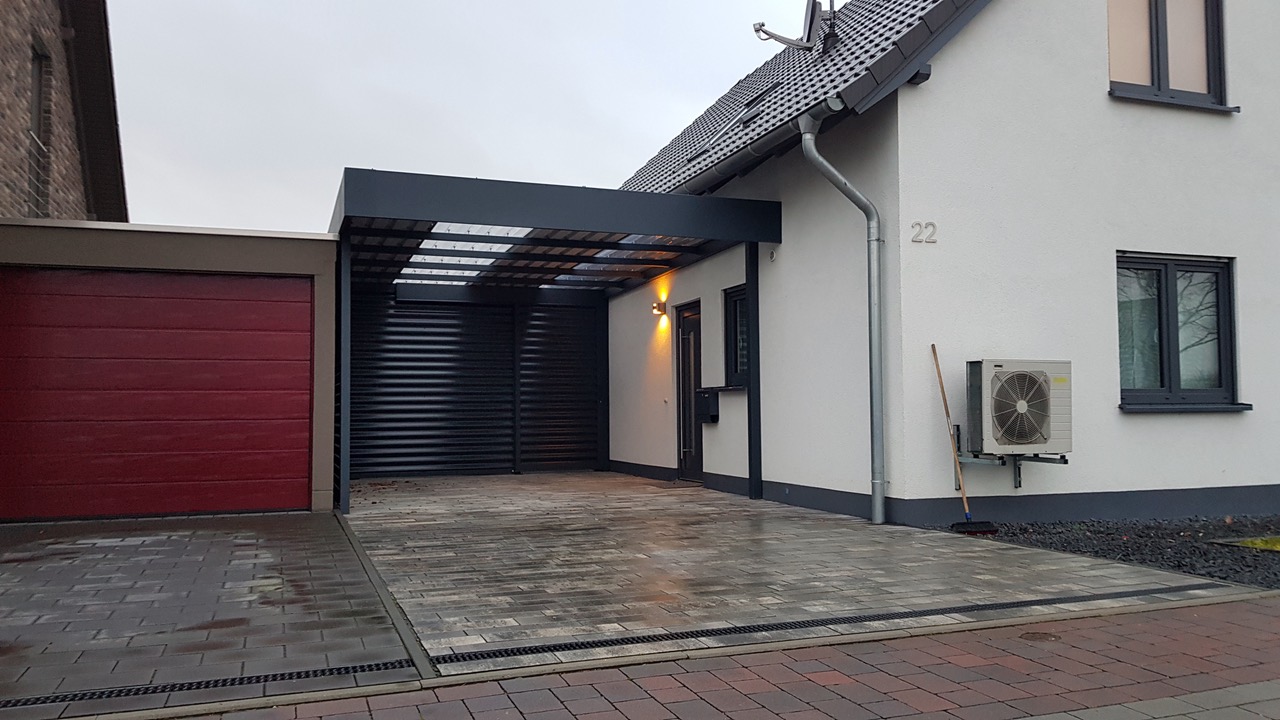 Carport mit Schuppen - Carportmaster Projekt 19-C-2515 - 47929 Grefrath - Carportbild 01