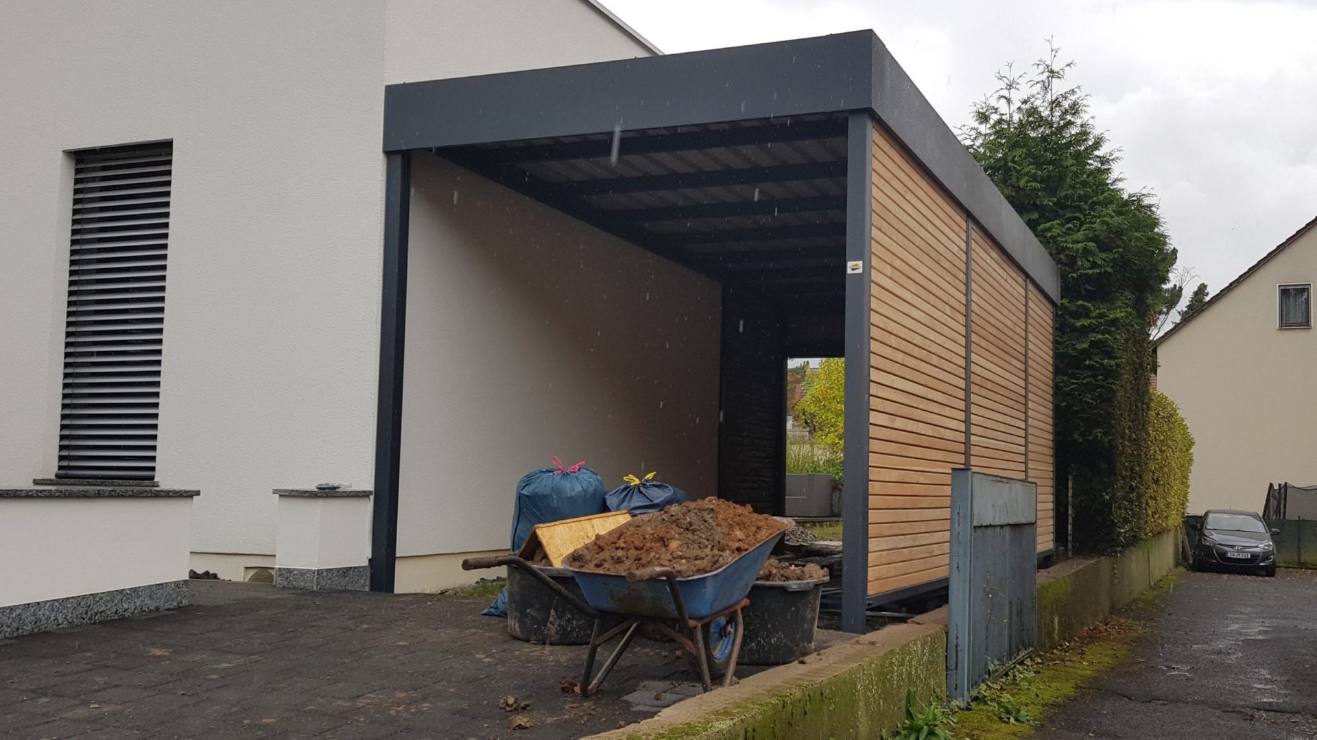 Carport mit Schuppen - Carportmaster Projekt 19-C-2528 - 97422 Schweinfurt - Carportbild 01