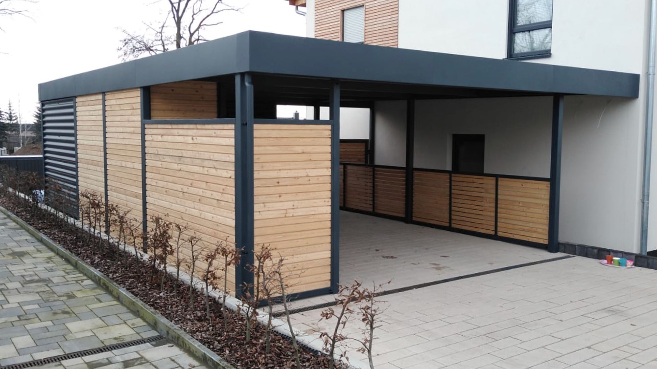 Carport mit Schuppen - Carportmaster Projekt 20-C-2464 - 06886 Lutherstadt - Carportbild 01