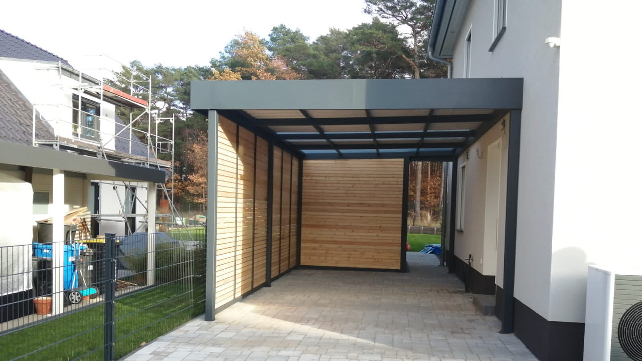 Carport mit Schuppen - Carportmaster Projekt 20-C-2863 - 14547 Beelitz - Carportbild 01