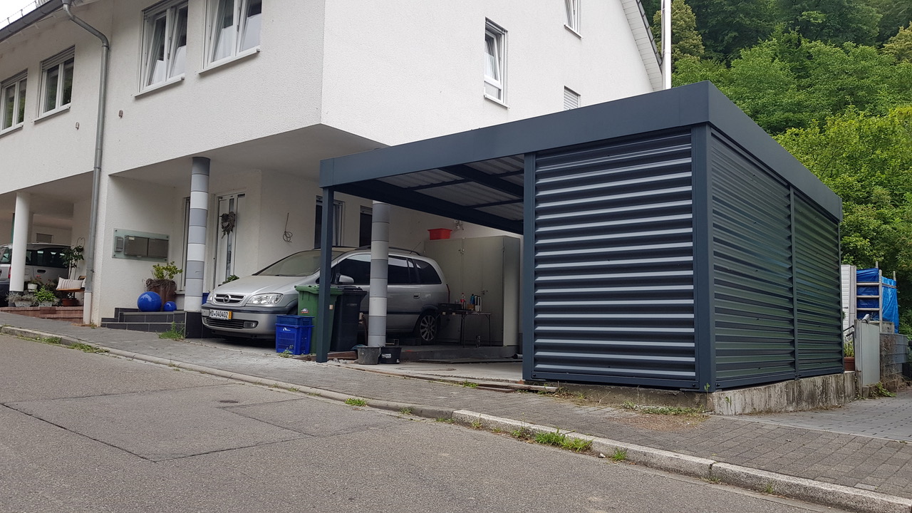 Carport mit Schuppen - Carportmaster Projekt 20-F-2701 - 69514 Laudenbach - Carportbild 01