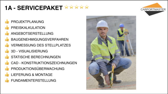 Carportmaster's 1A-Servicepaket