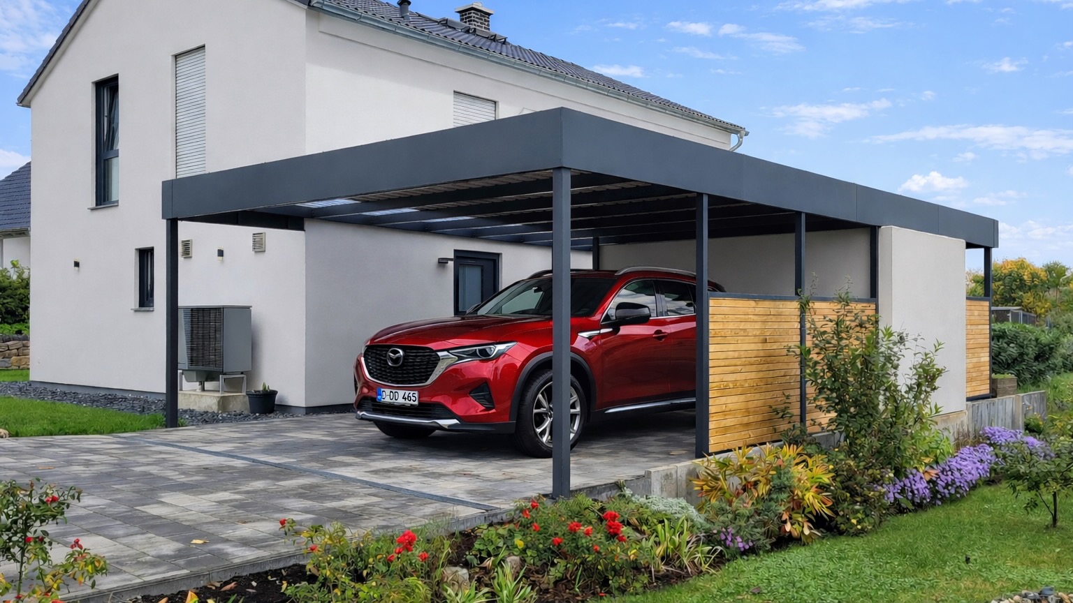 Doppelcarport - Carportmaster Projekt 22-F-2389 - 91443 Scheinfeld