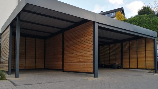 Doppelcarport nach Maß aus Stahl gefertigt - Carportmaster
