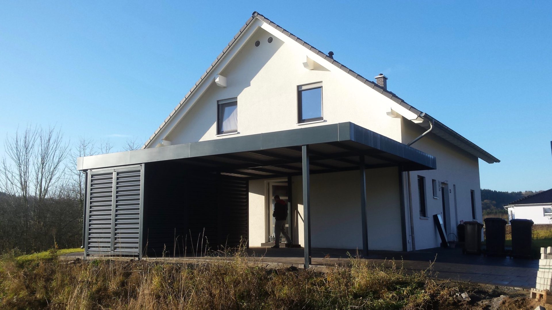 Doppelcarport mit Schuppen - Carportmaster Projekt 15-P-1262 - 54578 Oberbettingen - Carportbild 01