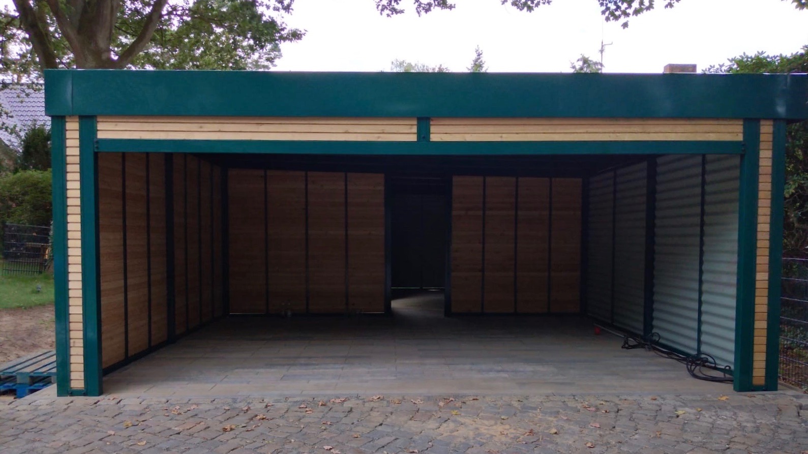 Doppelcarport mit Schuppen - Carportmaster Projekt 19-C-2455 - 22559 Hamburg - Carportbild 01