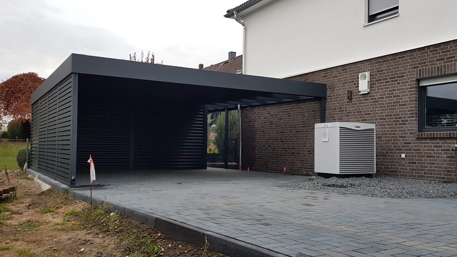 Doppelcarport mit Schuppen - Carportmaster Projekt 19-F-2410 - 38458 Velpke - Carportbild 01