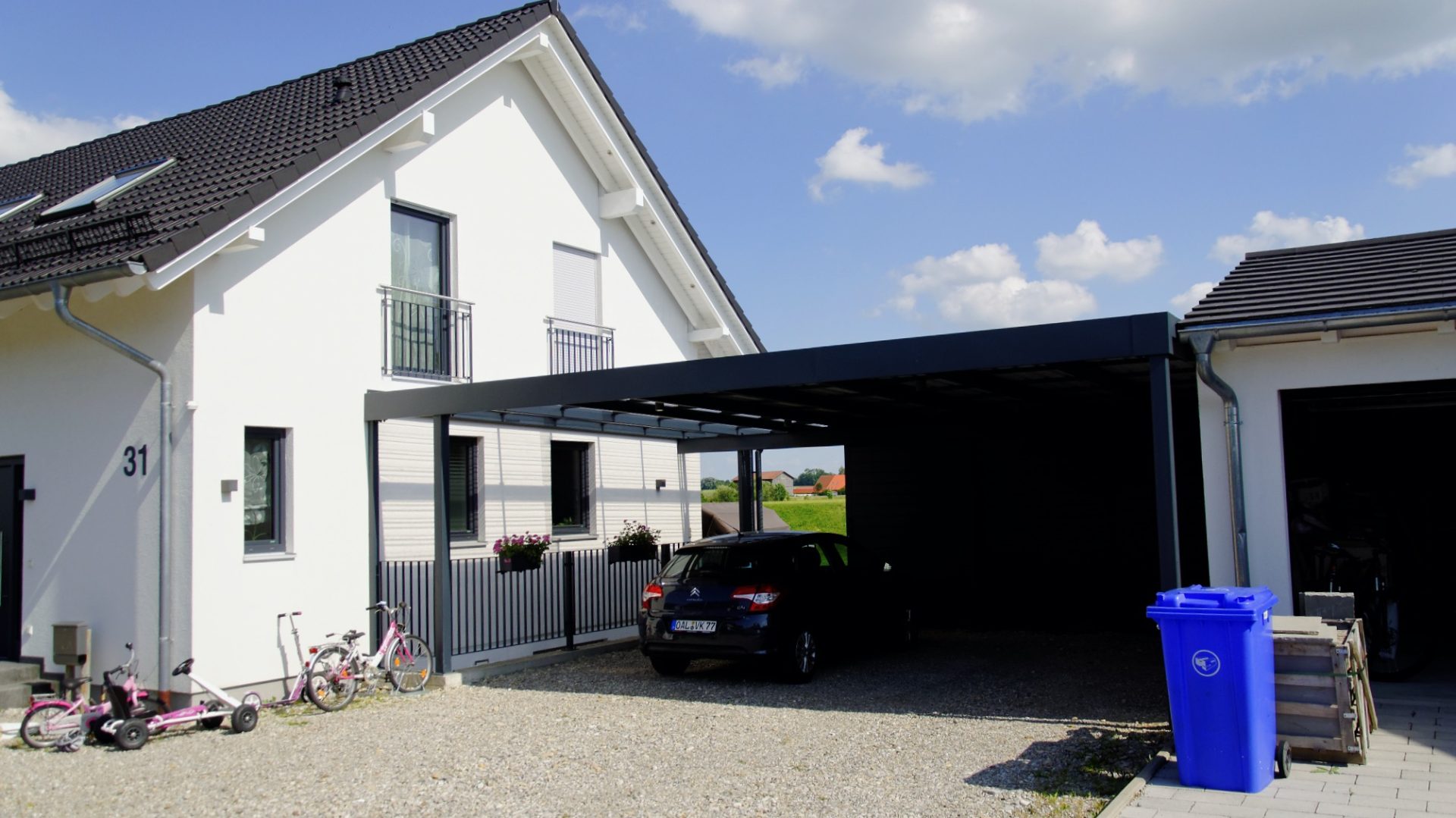 Doppelcarport mit Schuppen - Carportmaster Projekt 19-P-2244 - 86807 Buchloe - Carportbild 01