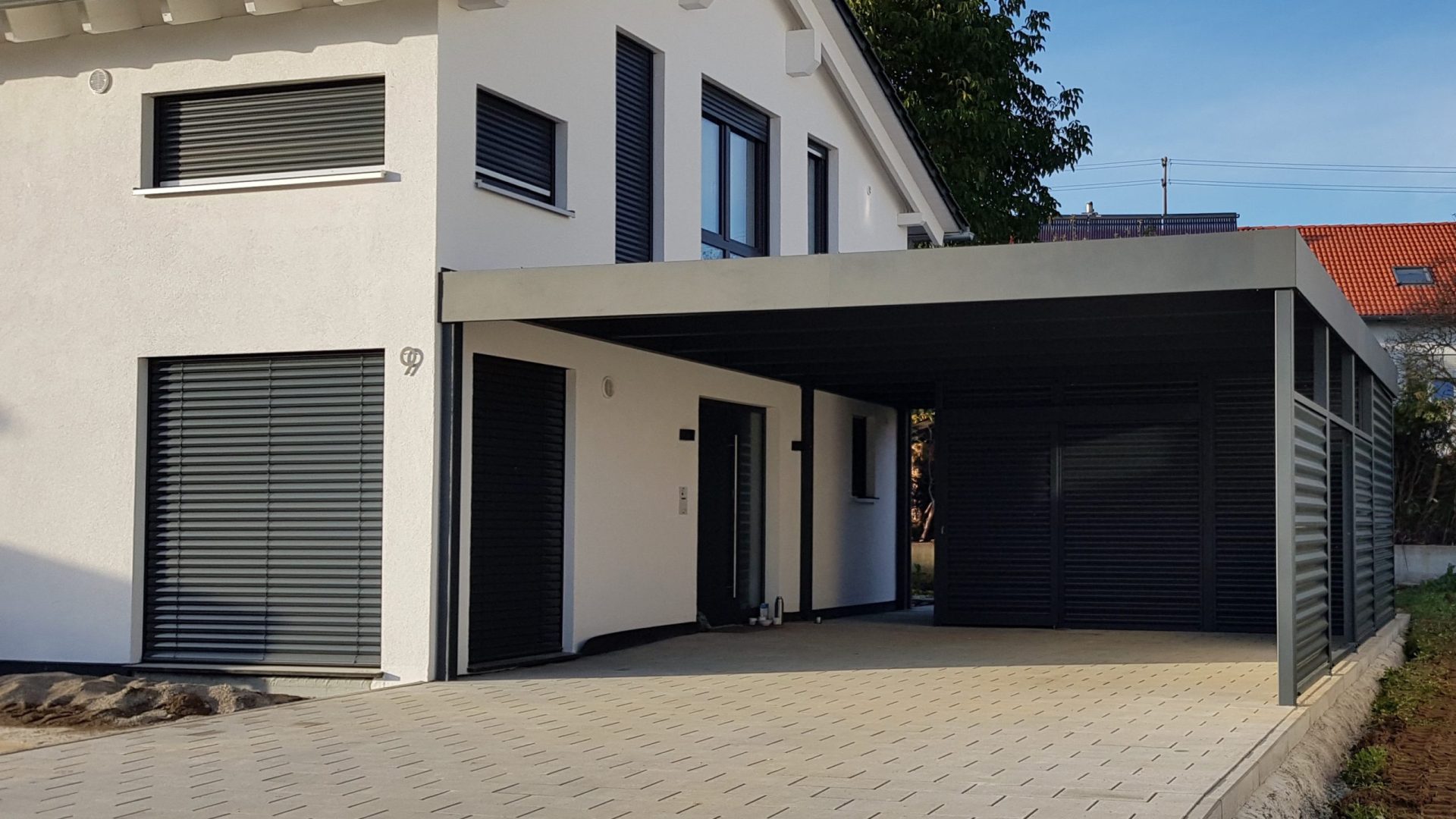 Doppelcarport mit Schuppen - Carportmaster Projekt 19-P-2497 - 70619 Stuttgart - Carportbild 01