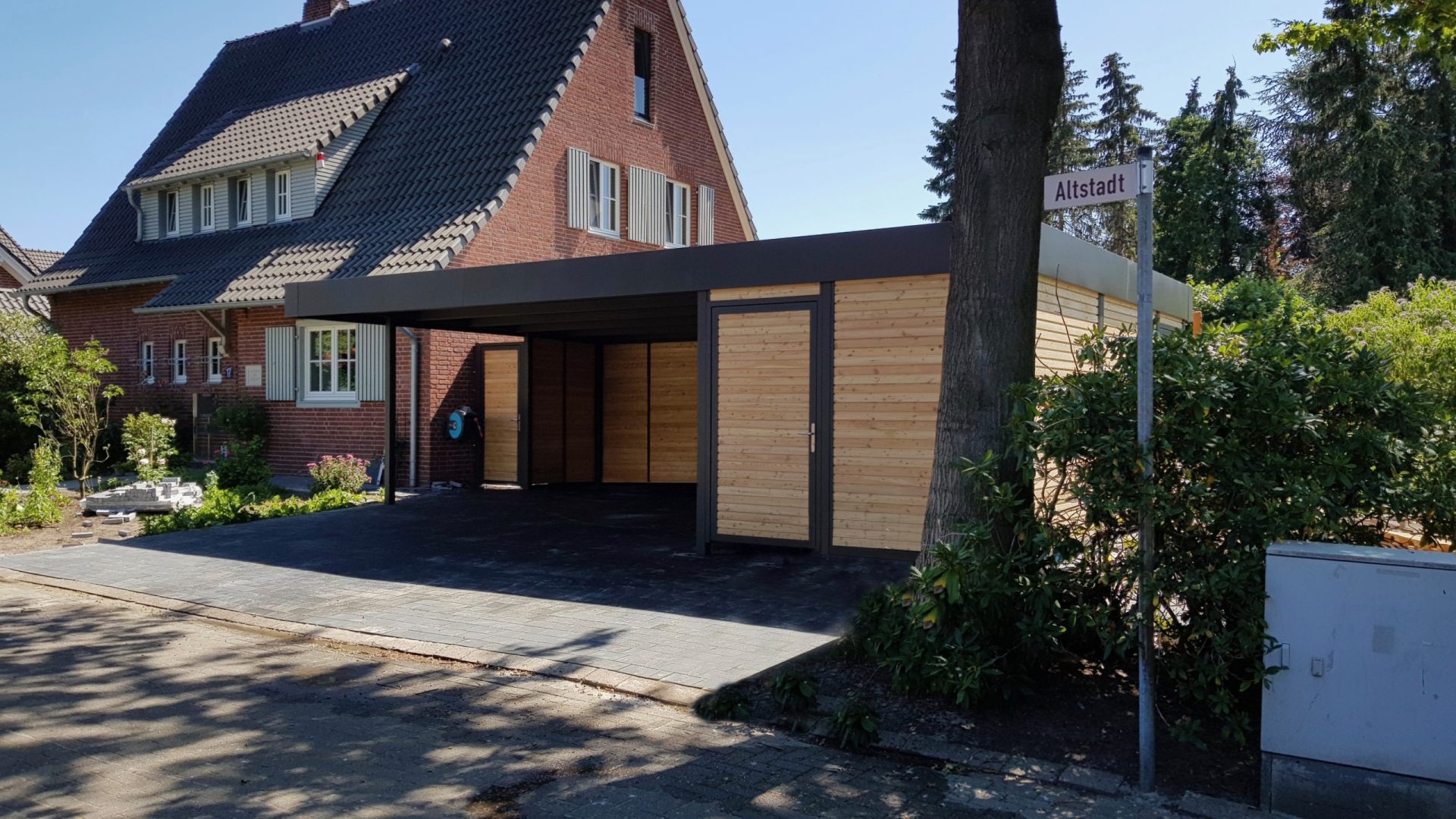 Doppelcarport mit Schuppen - Carportmaster Projekt 19-P-2517 - 48691 Vreden - Carportbild 01