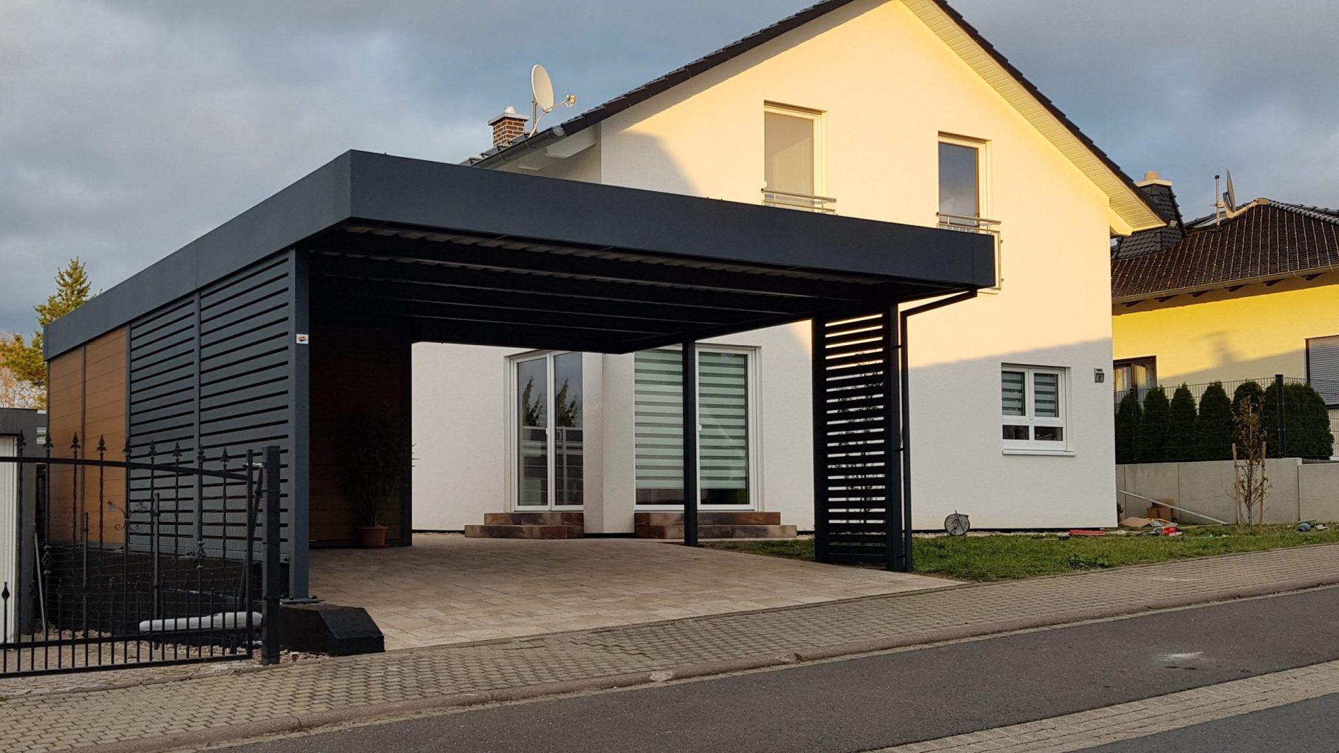 Doppelcarport mit Schuppen - Carportmaster Projekt 19-P-2548 - 99310 Marlishausen - Carportbild 01