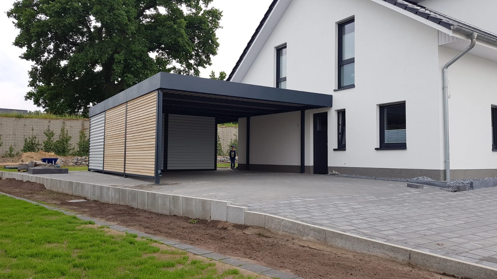 Doppelcarport mit Schuppen - Carportmaster Projekt 20-C-2328 - 49134 Wallenhorst - Carportbild 01