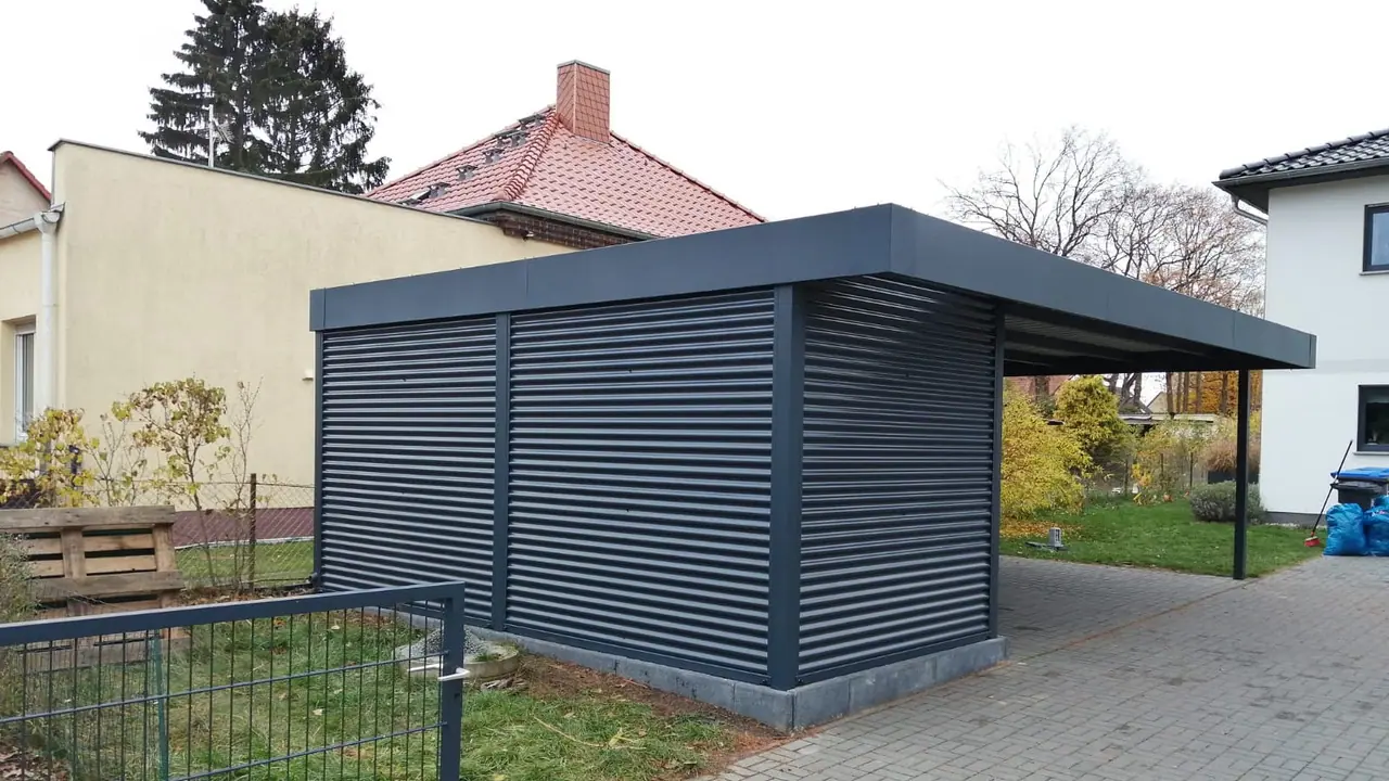 Doppelcarport mit Schuppen - Carportmaster Projekt 20-P-2550 - 12623 Berlin - Carportbild 02