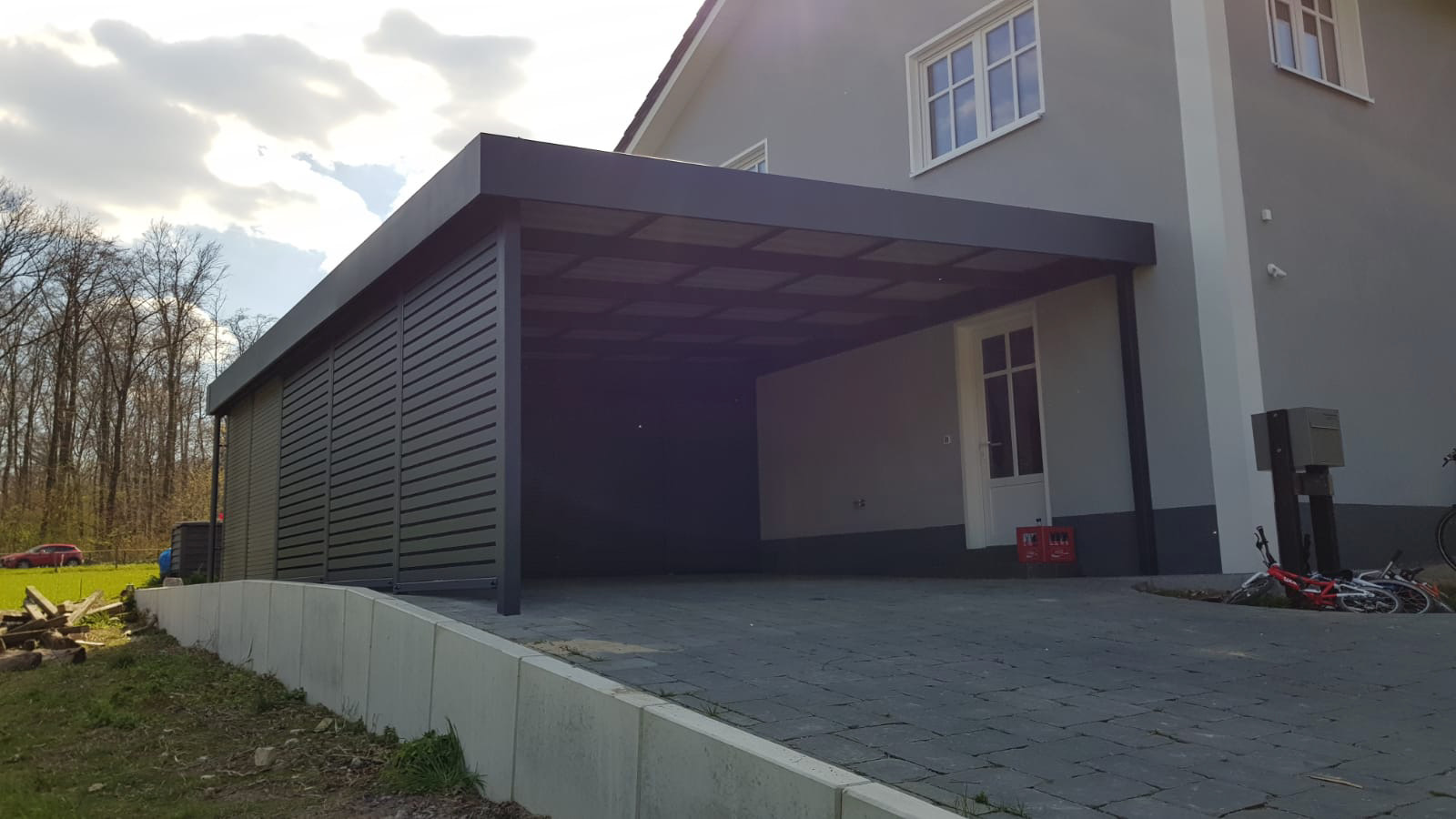 Doppelcarport mit Schuppen - Carportmaster Projekt 21-C-3035 - 49214 Rotehnfelde - Carportbild 01