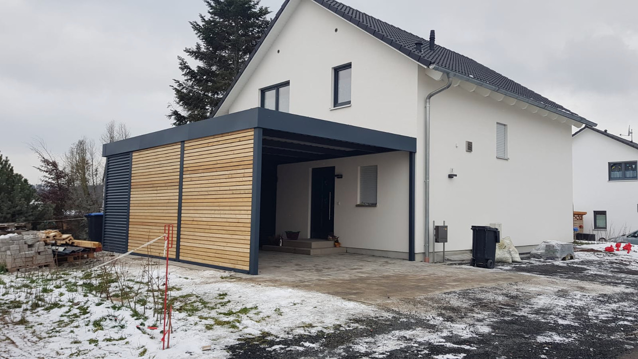 Doppelcarport mit Schuppen - Carportmaster Projekt 21-P-2503 - 36251 Bad Hersfeld - Carportbild 01