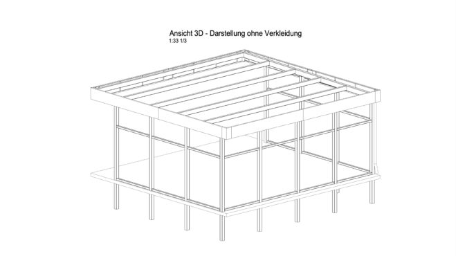 Service CAD - Carport Ansicht C - Konstruktionsdetails